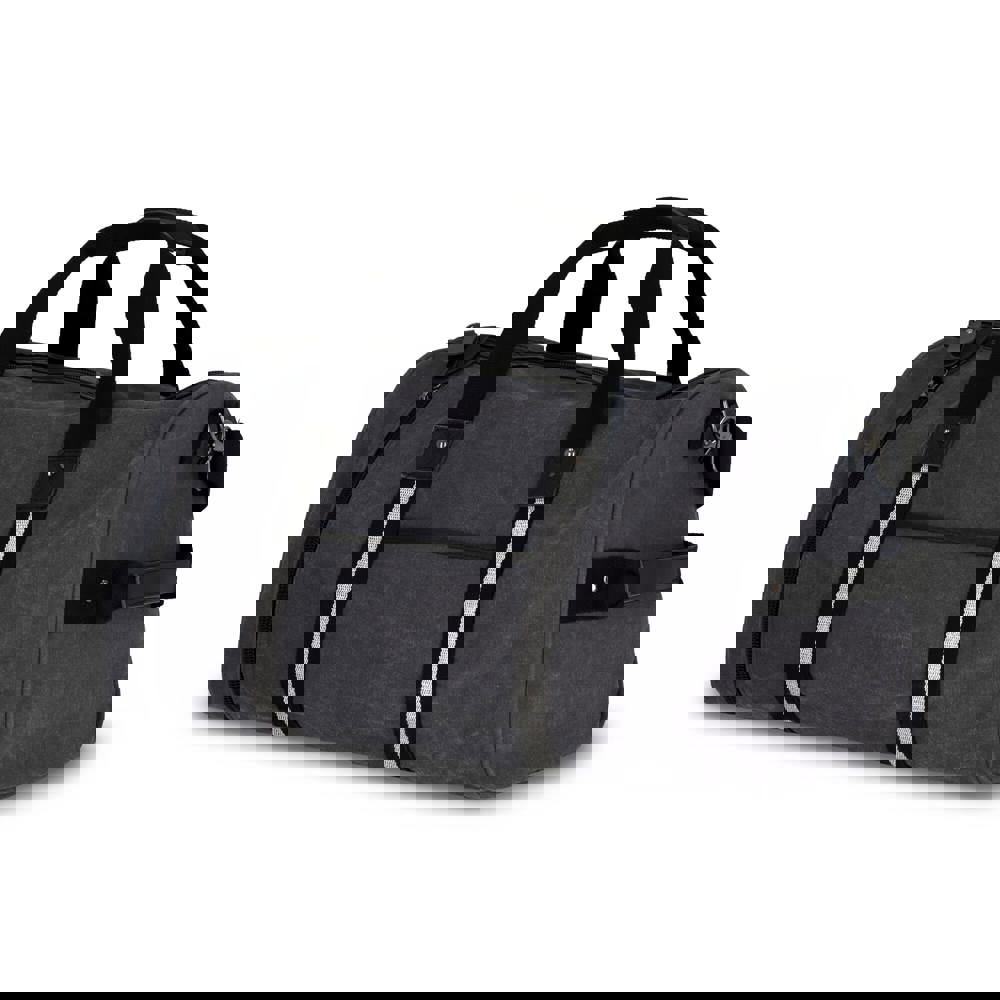 Gerecycled katoenen canvas plunjezak Harper - Donker Grijs