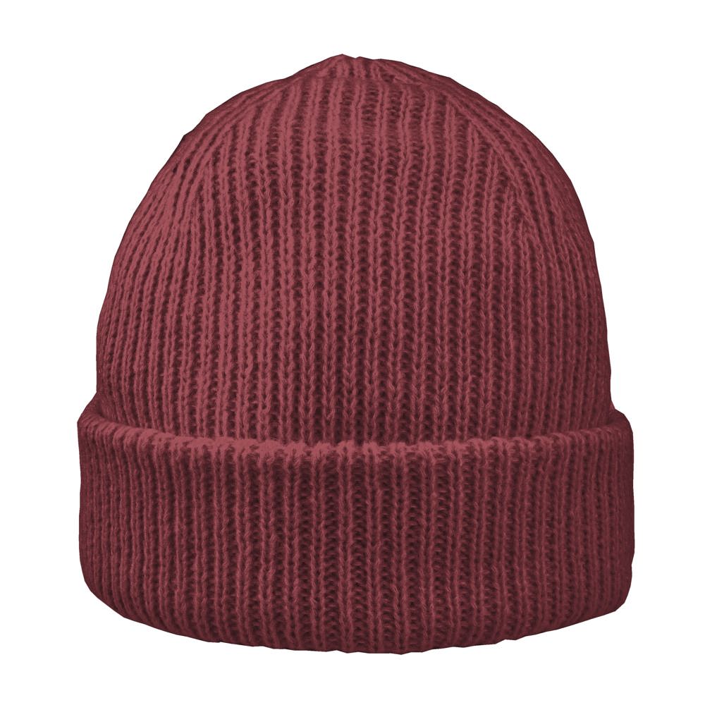 Luxury fine rib beanie - Burgundy