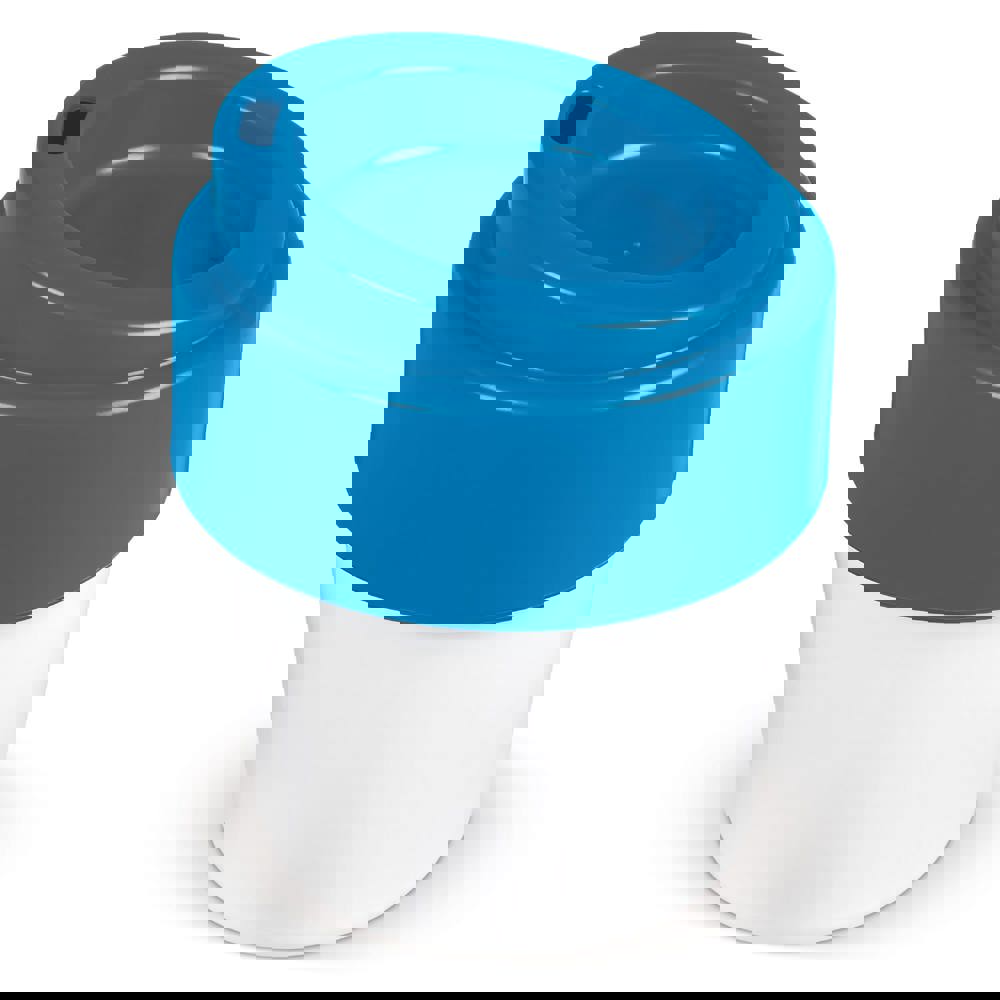 Koffiebeker Hot-but-cool met deksel 240ml - Wit / Blauw