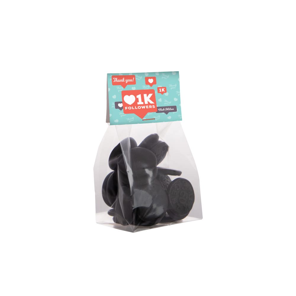 Blokzakje met kopkaartje en 100 gram snoep
