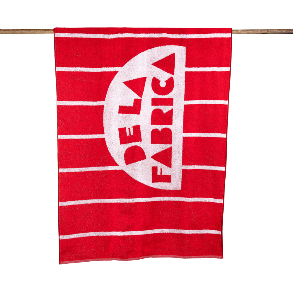 Custom-made strandlaken 100 x 180 (2 kleuren geweven)