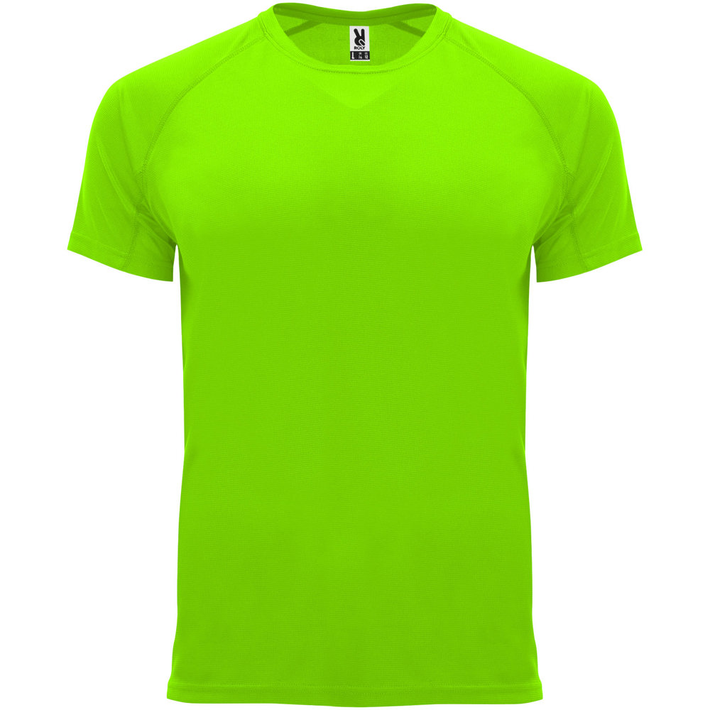 Bahrain 135 g/m² sportshirt met korte mouwen voor heren - Fluor groen