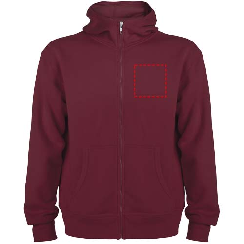 Montblanc 280 g/m² unisex hoodie met volledige rits