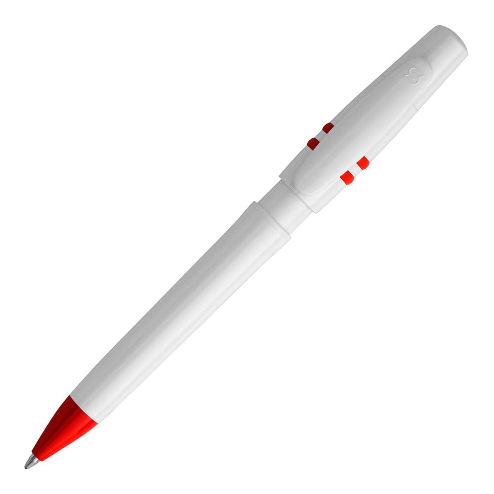 Balpen Nora hardcolour - Wit / Rood