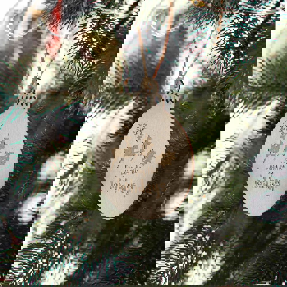 Houten kerstornament kerstbal