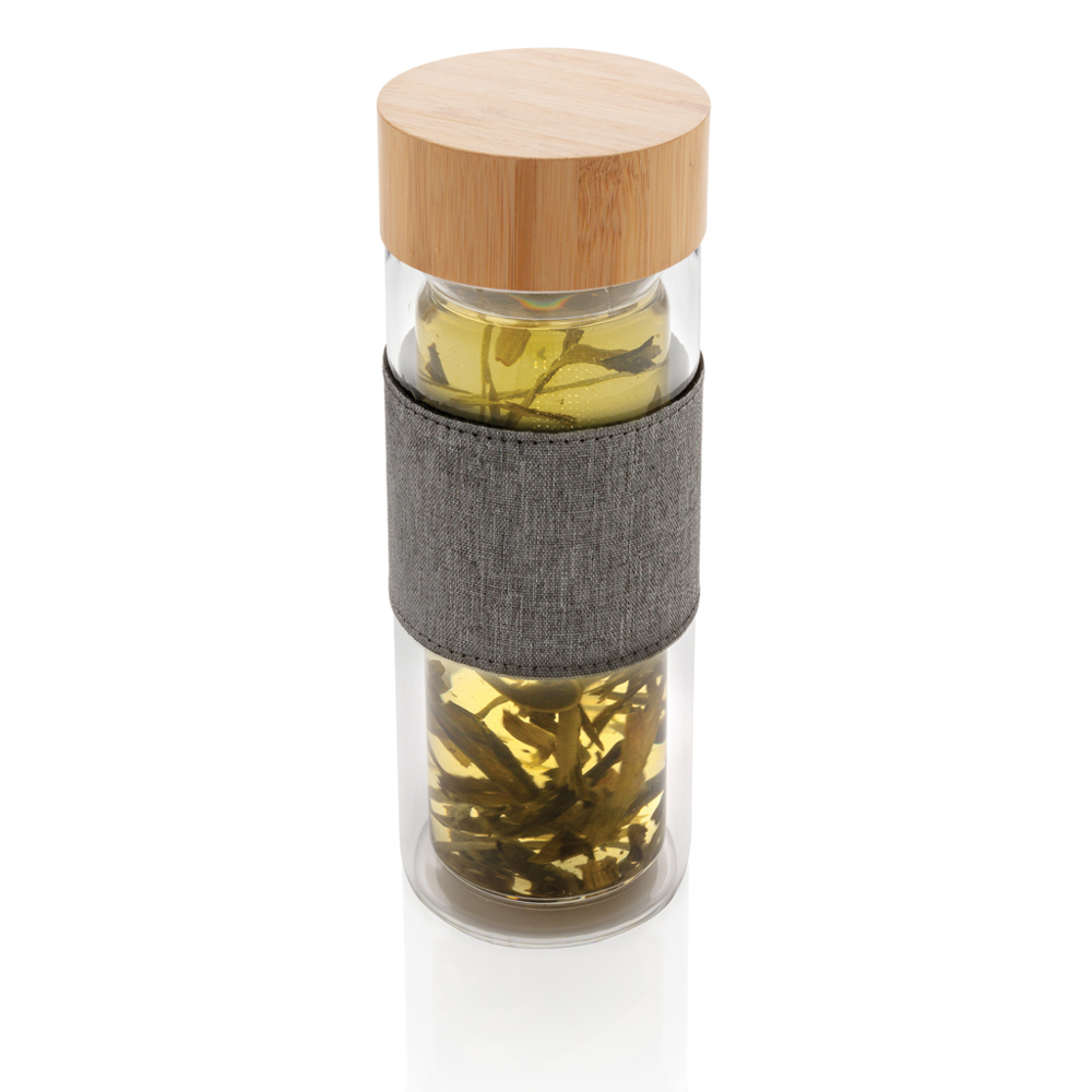 Impact dubbelwandige borosilicaat glazen drinkfles