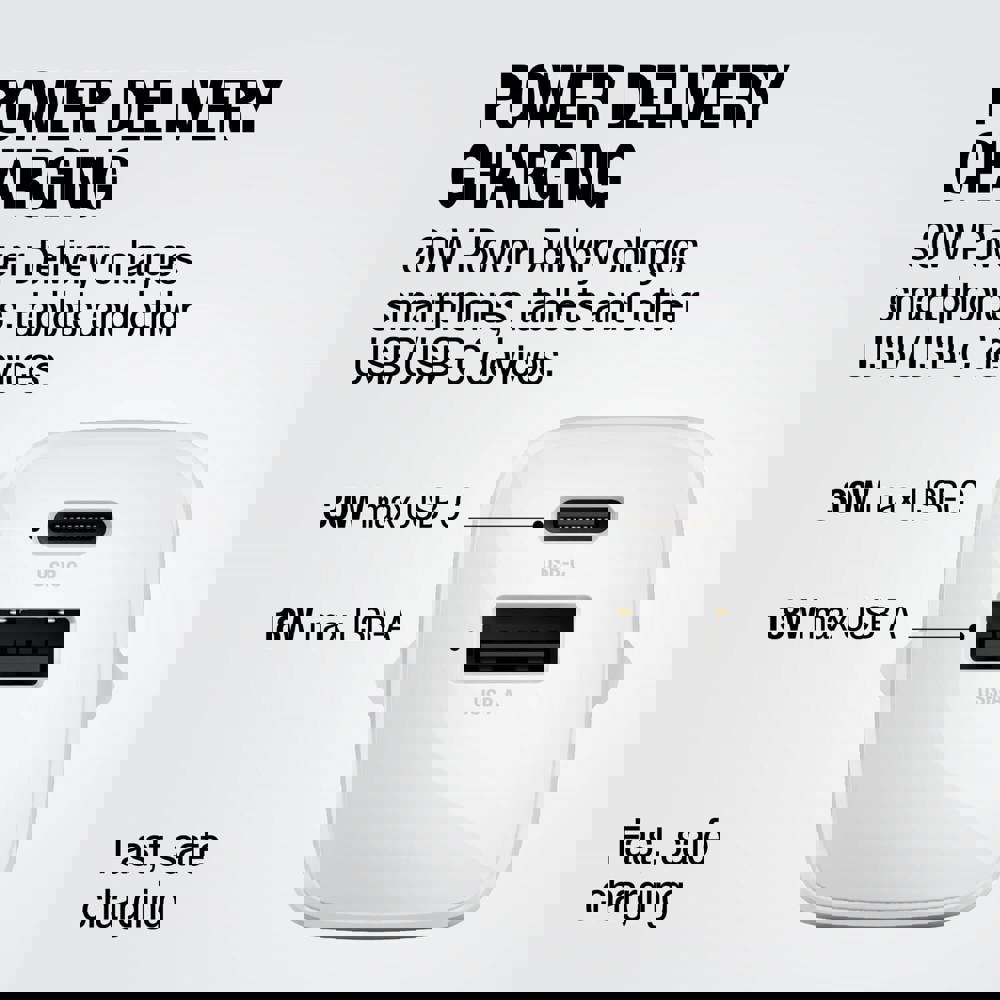 Fresh 'n Rebel 30W Snellader GaN USB-C &amp; USB-A