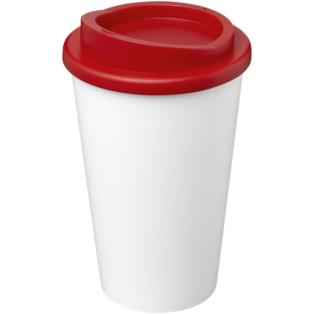 Americano® Eco 350 ml gerecyclede drinkbeker - Wit, Rood