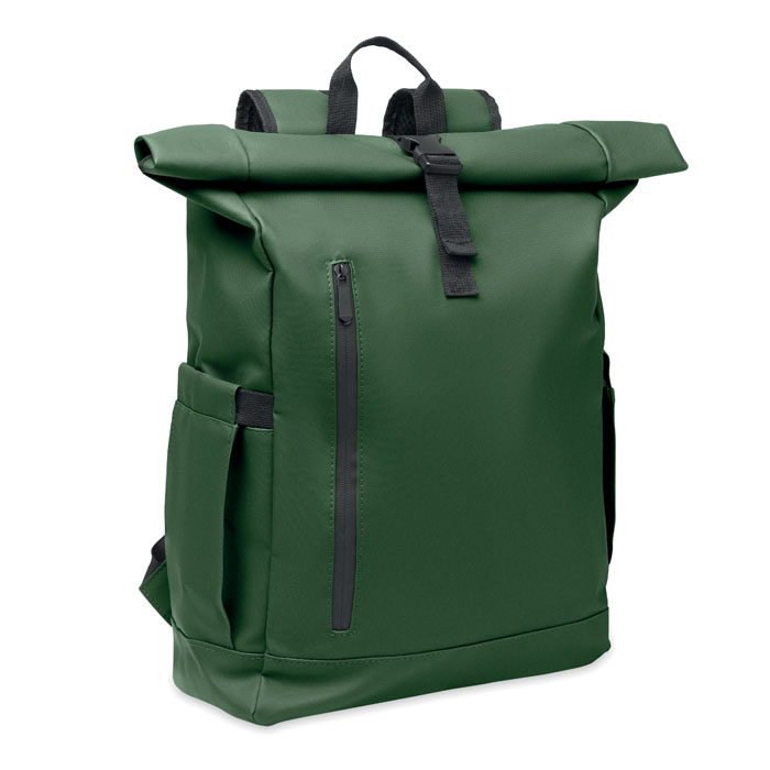 BANGKOK ROLL - Rolltop laptop rugzak 600D - Donker Marinegroen