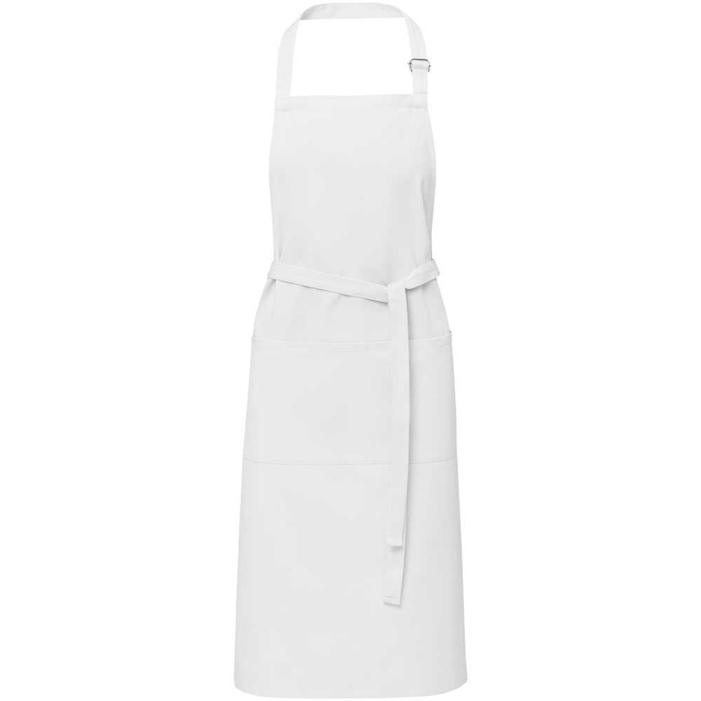 Andrea schort van 240 g/m² met verstelbare nekband - Wit