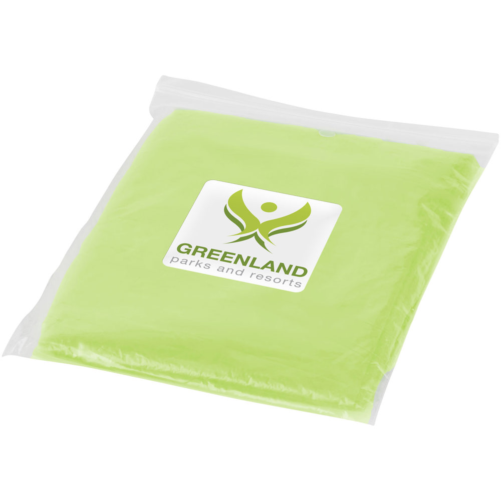 Ziva wegwerp regenponcho met opbergtasje