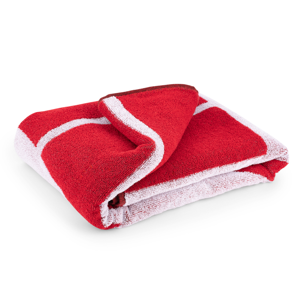 Custom-made strandlaken 100 x 200 (2 kleuren geweven) met 400gsm