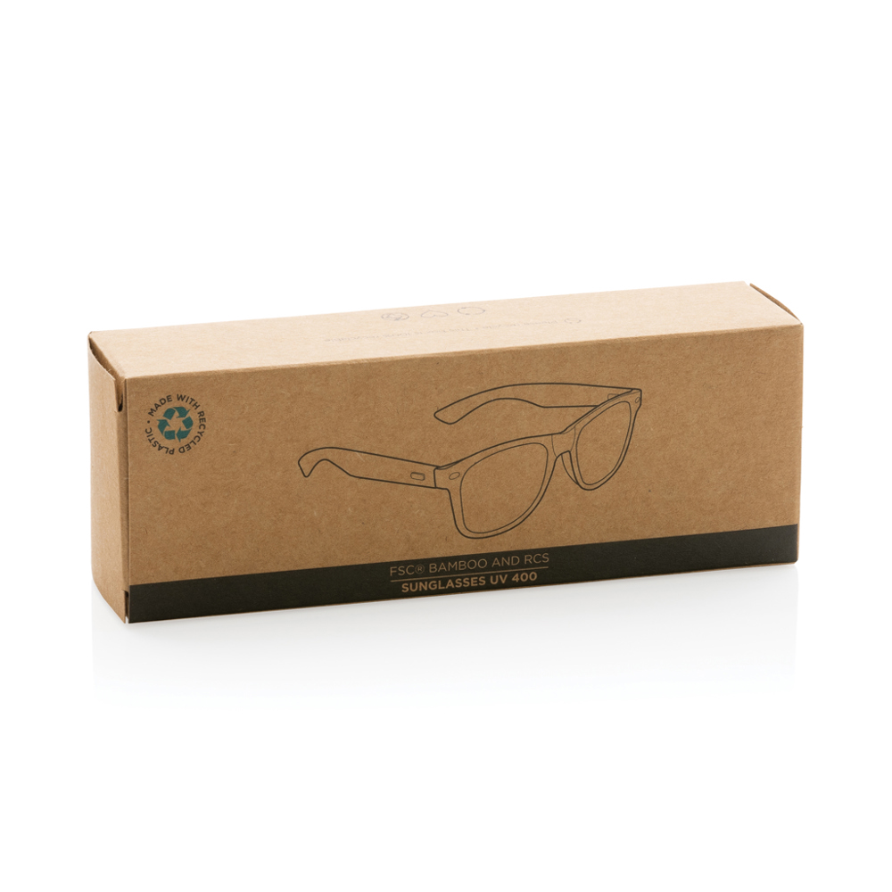 Bamboe en RCS zonnebril van gerecycled plastic