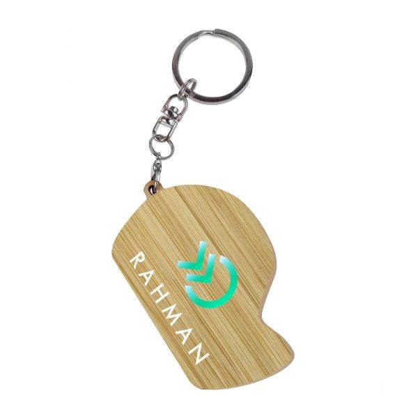 Key Ring Bamboo- Rond 32 mm
