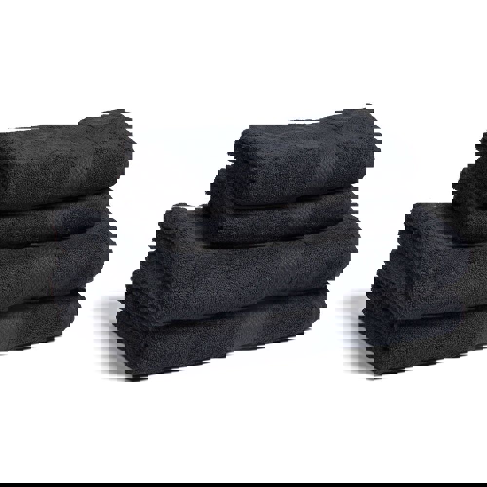 Lord Nelson Fairtrade handdoek 70x130cm set van 3 - Zwart