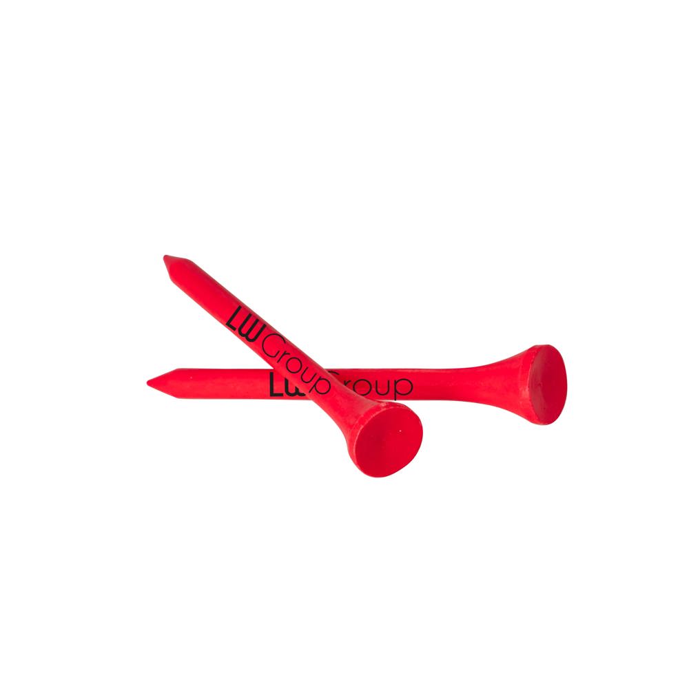 Bamboe houten tee 70 mm - Neon pink