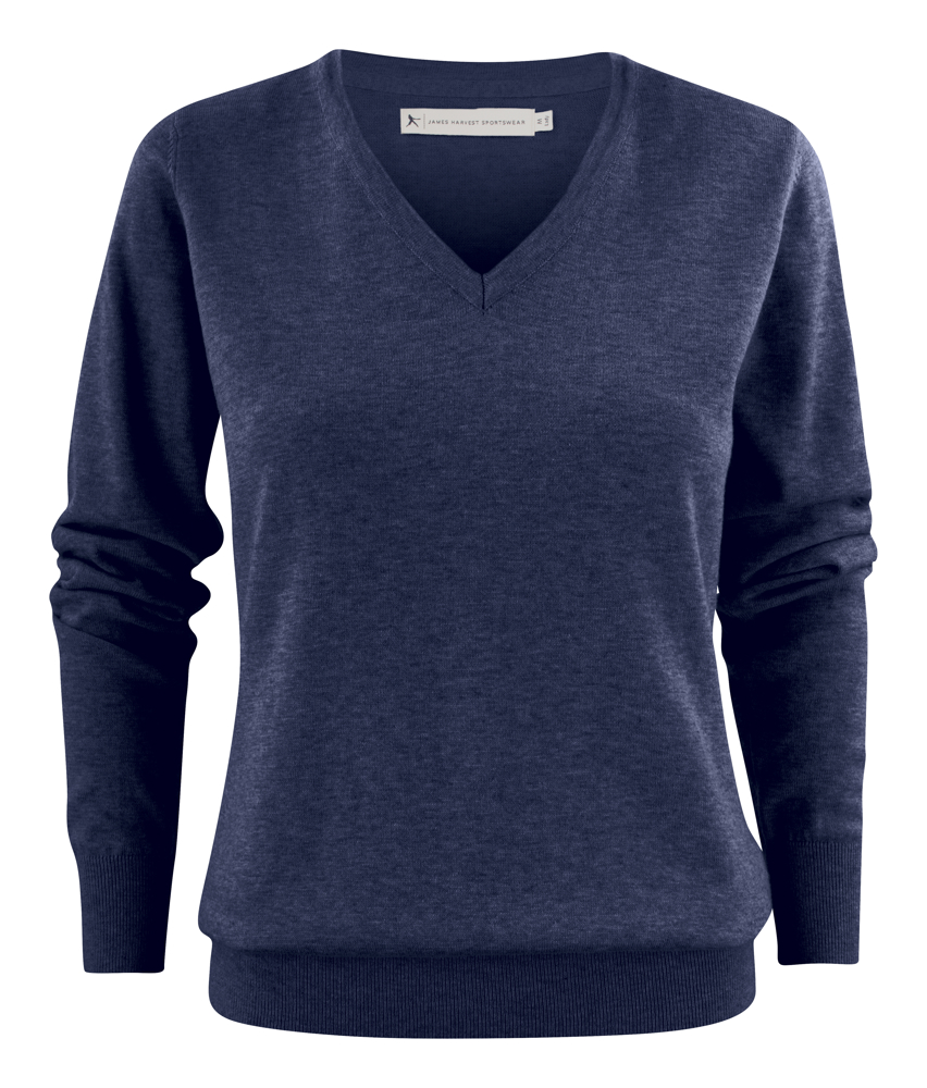 Ashland V Gebreide Sweater Dames - Blauw Mêlée