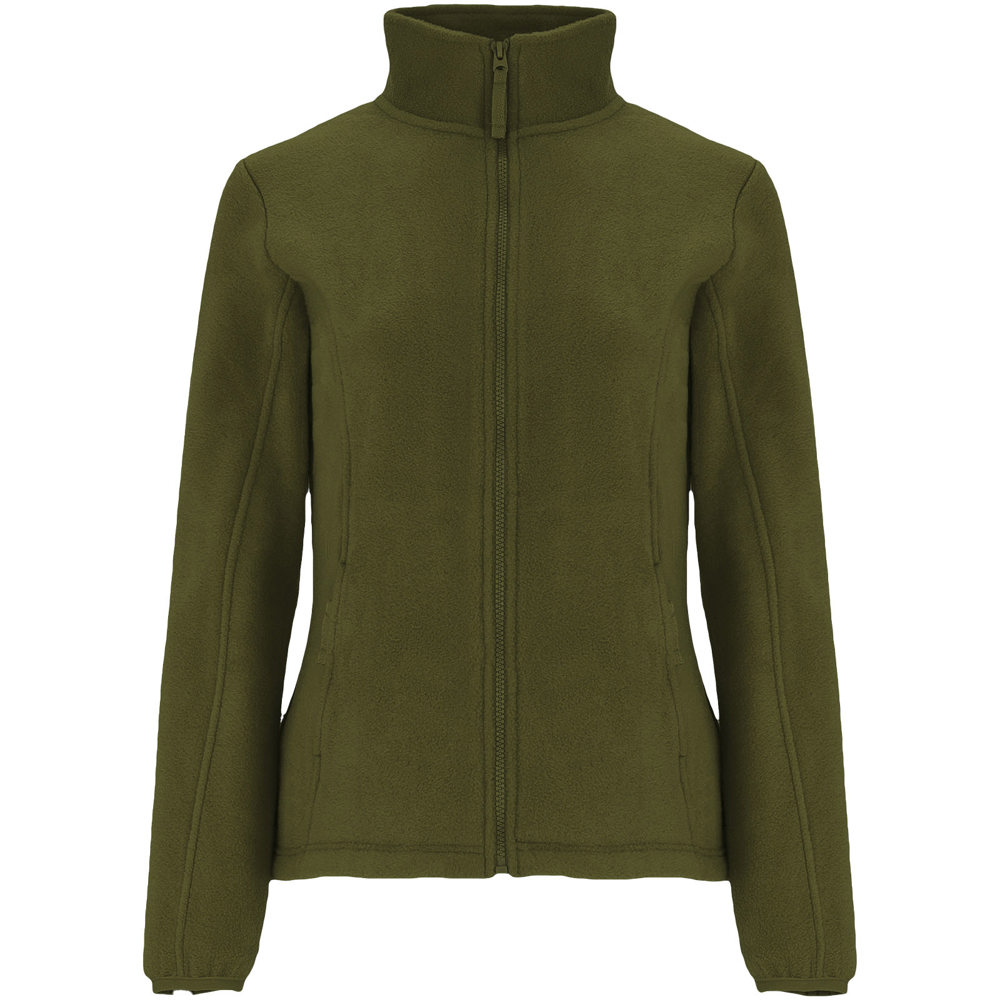 Artic fleece damesjack met volledige rits - Pijnboomgroen